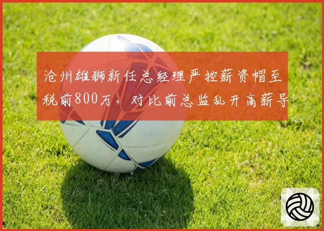 沧州雄狮新任总经理严控薪资帽至税前800万，对比前总监乱开高薪导致财务危机
